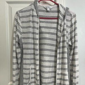 Market & Spruce grey/white zip up hoodie